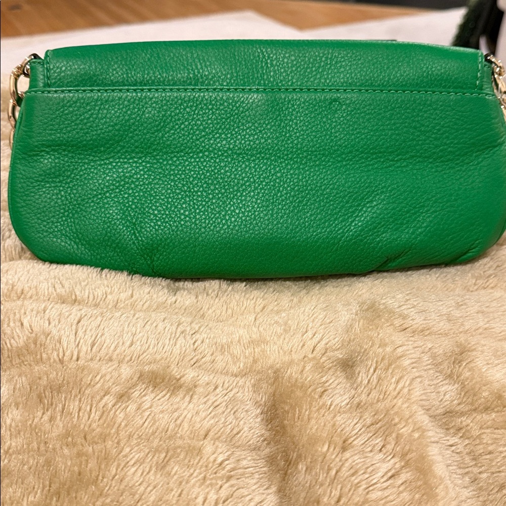 Michael Kors Emerald Green Leather Clutch - Picture 6 of 13